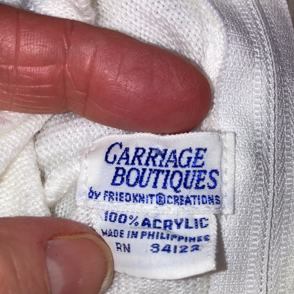 Carriage boutique acrylic knit back zip pointed hood pullover unisex 6m - Picture 6 of 6